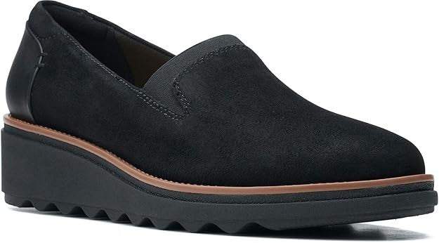 Clarks Women's Sharon Dolly Black Suede Size 8 Brand New!