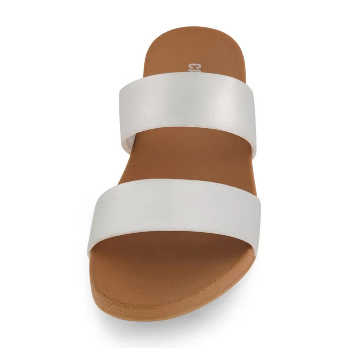 CUSHIONAIRE Josie Two Band Footbed Sandal Size 6.5M
