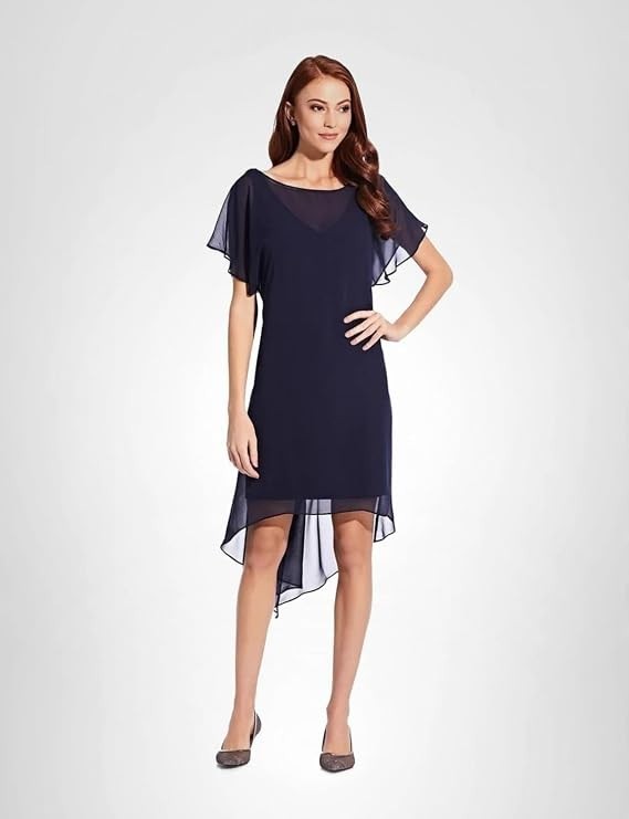 Adrianna Papell Women's Chiffon Overlay Dress Large New with Tags!