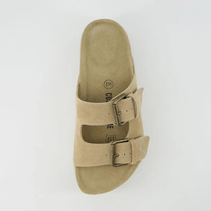 CUSHIONAIRE Women's Guru Platform Sandal Khaki Size 8.5M Brand New!
