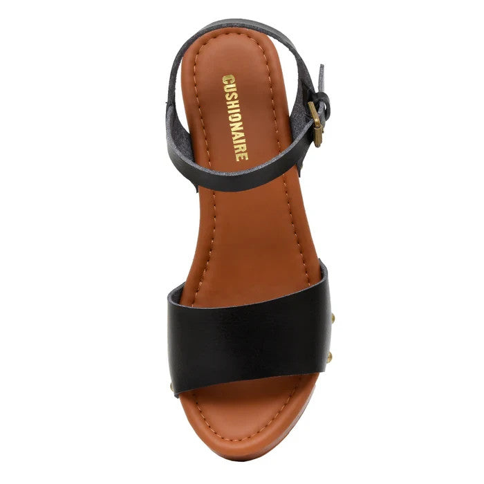 CUSHIONAIRE Sloan Faux Wood Sandals Size 8.5M Brand New!