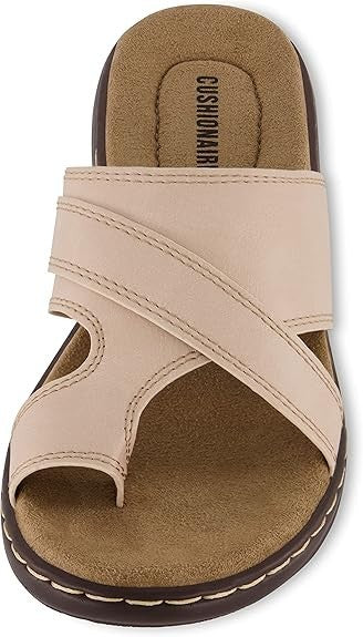 CUSHIONAIRE Women's Blare Sandals BLUSH Size 8W Brand New!