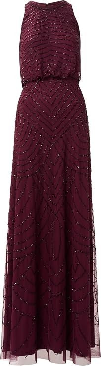 Adrianna Papell Women's Halter Blouson Beaded Dress 10 New with Tags!