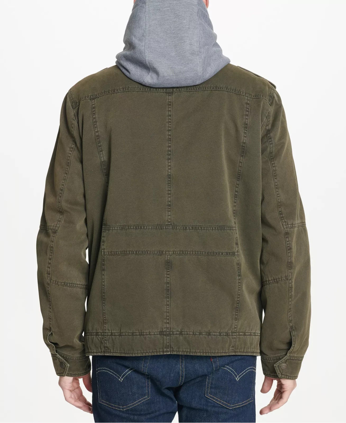 Levi's Men’s Sherpa Lined Two Pocket Hooded Trucker Jacket Olive Small NWT!