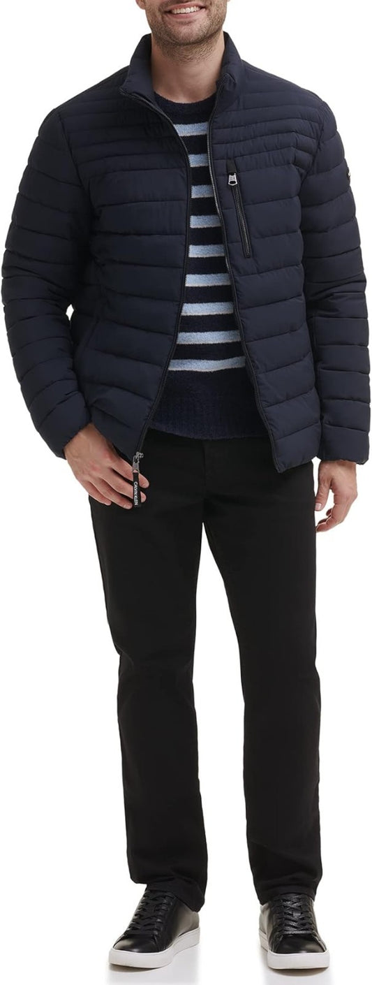 Calvin Klein Men's Classic Full Zip Down Puffer Coat Navy Size 2XL New With Tags