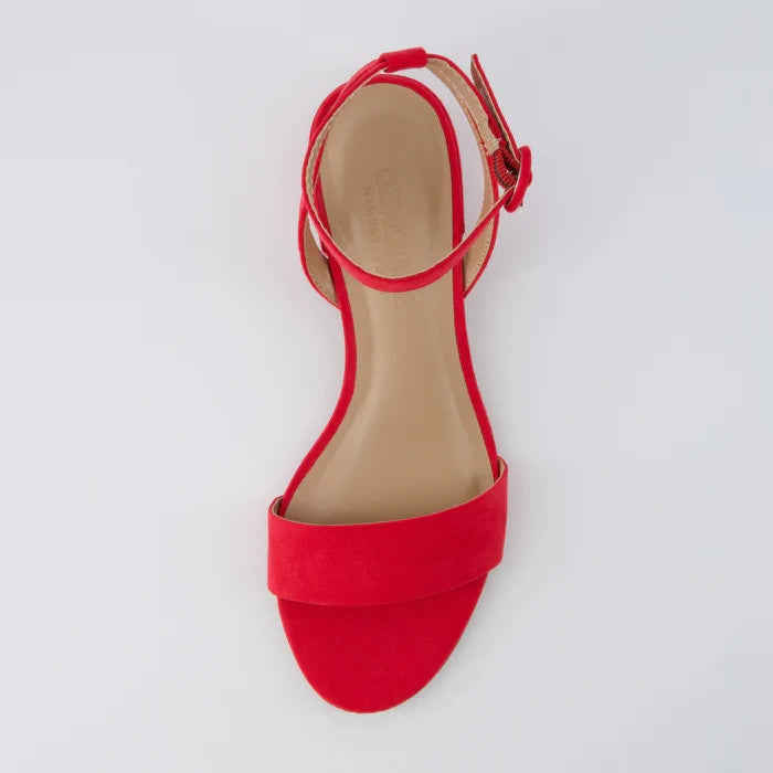 CUSHIONAIRE Nila Slim Dress Sandal Red Size 6.5M Brand New!