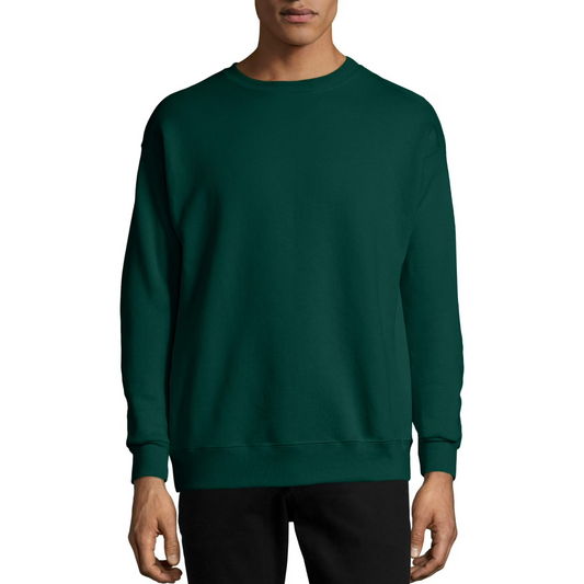 Hanes mens Ecosmart Sweatshirt Deep Forest Size Large New With Tags!