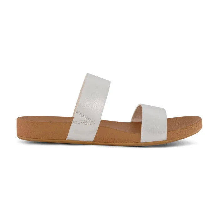 CUSHIONAIRE Josie Two Band Footbed Sandal Size 6.5M