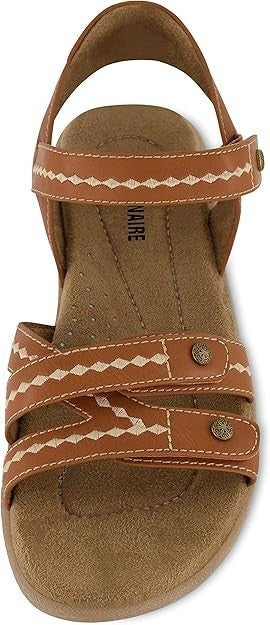 CUSHIONAIRE Women's Bartel Sandal TAN Size 7.5M Brand New!