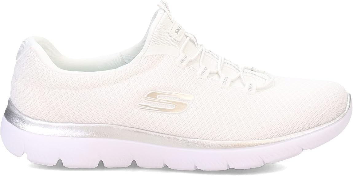 Skechers womens Summits Sneaker,(WhiteSilver), 8.5 US New with Tags!