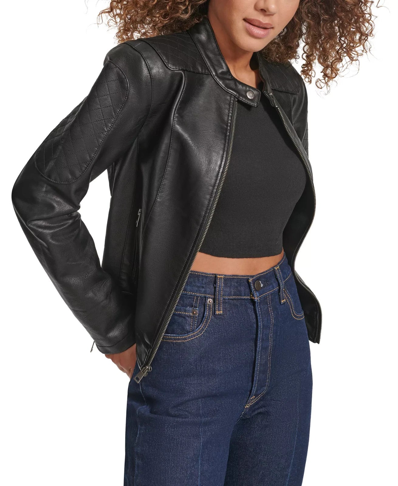 Levi's Women's Faux Leather Motocross Racer Jacket Size XL Brand New!