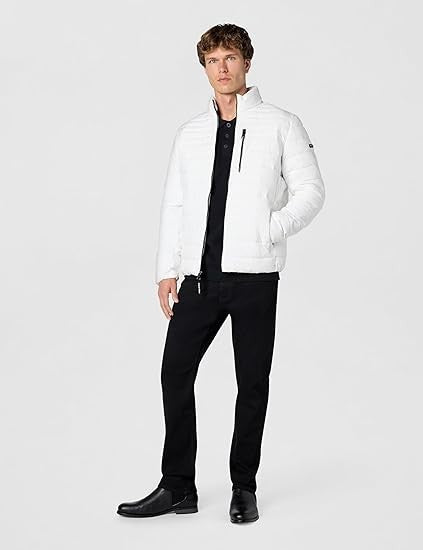 Calvin Klein Men's Classic Full Zip Down Puffer Coat White Size XL New With Tags