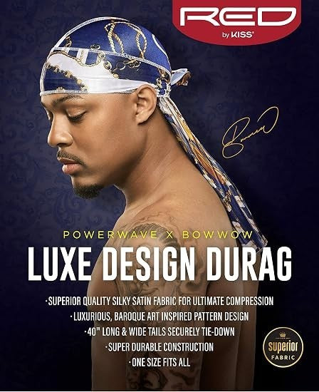 KISS RED Bow Wow Power Wave Luxe Design Durag New with Tags!