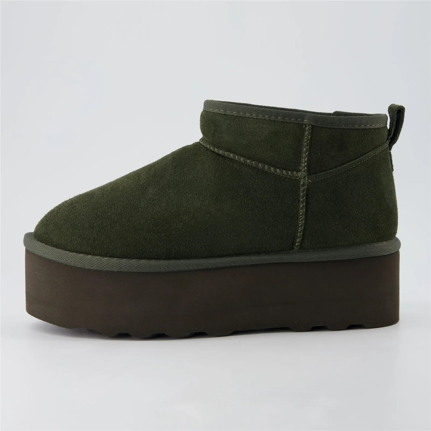 Cushionaire Hip 2 Genuine Suede Ankle Boots for Women Green Size 11M Brand New!