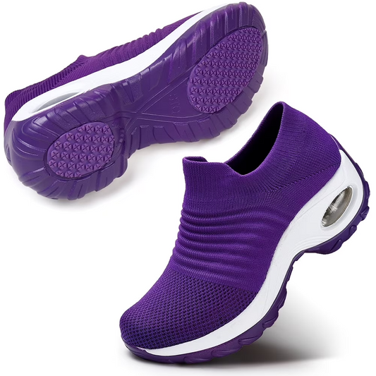 STQ Women's Walking Shoes Slip on Breathable Sneakers Purple Size 7.5 New No Box