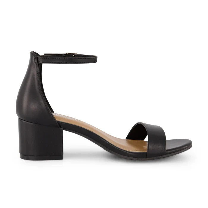 CUSHIONAIRE Women's Alba Block Heel Sandal Black Size 8.5M Brand New!