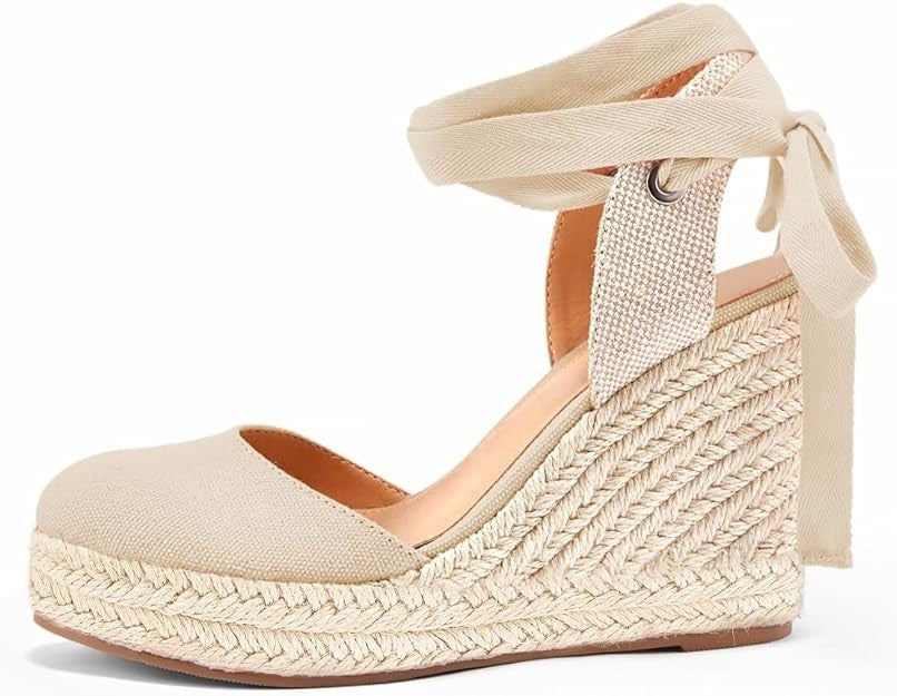 FISACE Women’s Espadrille Platform Wedge Sandals Brand New in Box!