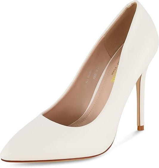 CUSHIONAIRE Women's Alta Dress Pump White Size 8.5M Brand New!