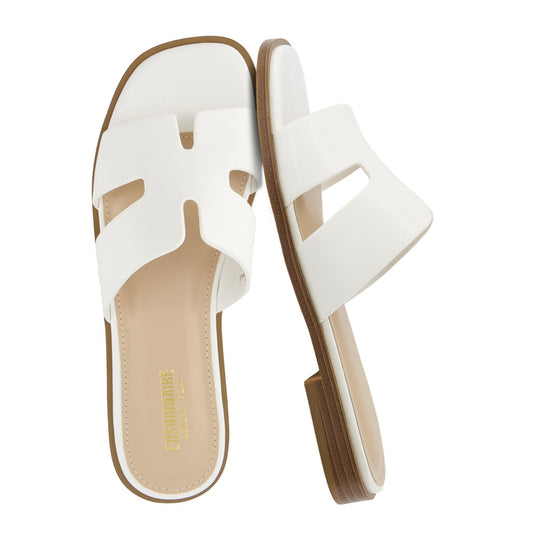 CUSHIONAIRE Voyage Slide Sandal WHITE Size 9.5M Brand New!