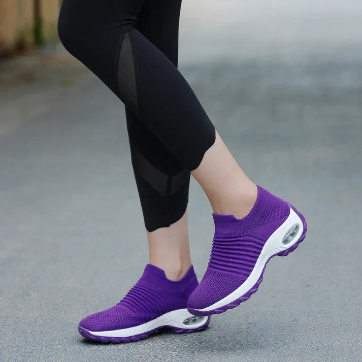 STQ Women's Walking Shoes Slip on Breathable Sneakers Purple Size 7.5 New No Box