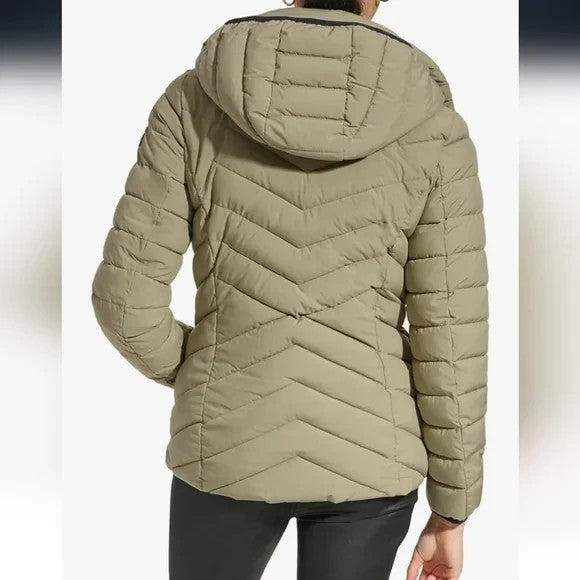 DKNY Bib-front Lightweight Puffer SAGE Size Small New with Tags