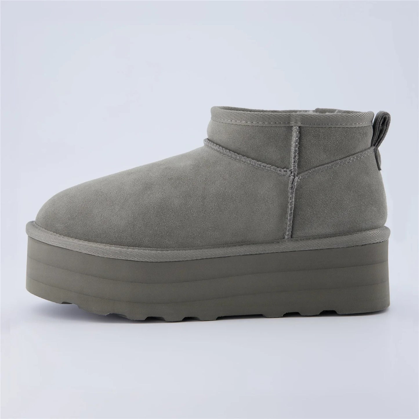 Cushionaire Hip 2 Genuine Suede Ankle Boots for Women Gray Size 6M Brand New!!