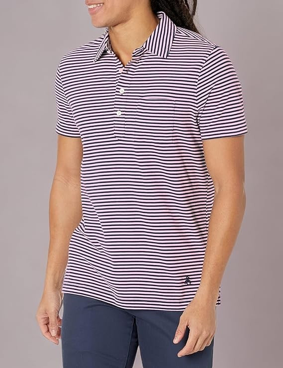 Brooks Brothers Men’s Polo Shirt Cotton Jersey Short Sleeve Pink Size XXL Brand