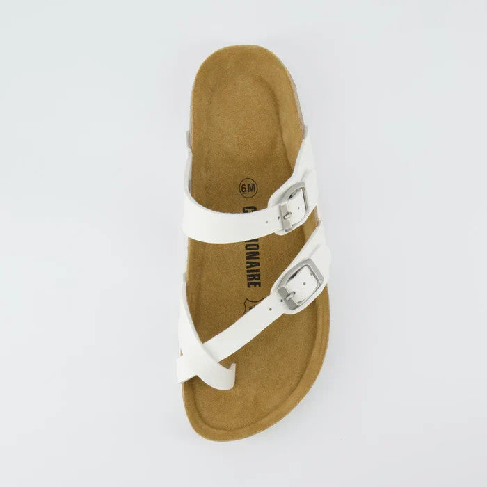 CUSHIONAIRE Luna Cork Footbed White Size 6W Brand New!!