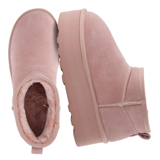 Cushionaire Hip 2 Genuine Suede Ankle Boots for Women Pink Size 8.5M Brand New!!