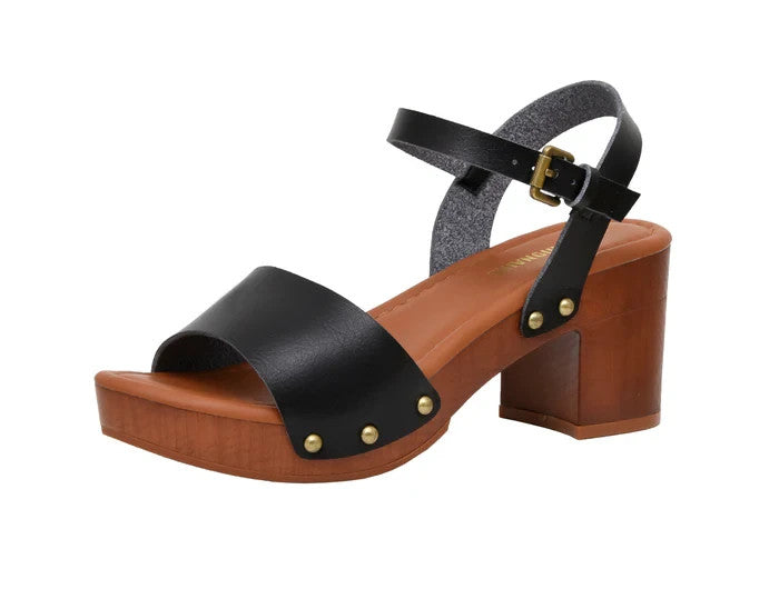 CUSHIONAIRE Sloan Faux Wood Sandals Size 8.5M Brand New!