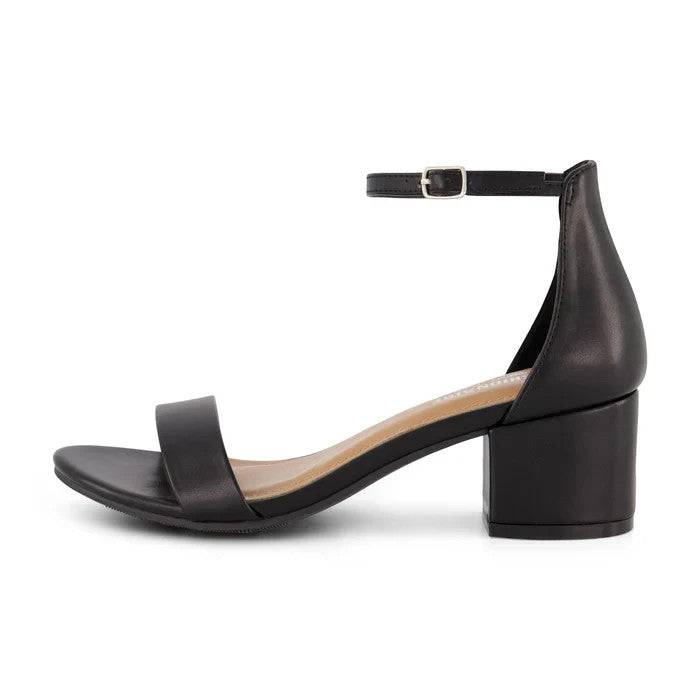 CUSHIONAIRE Women's Alba Block Heel Sandal Black Size 7.5M Brand New!
