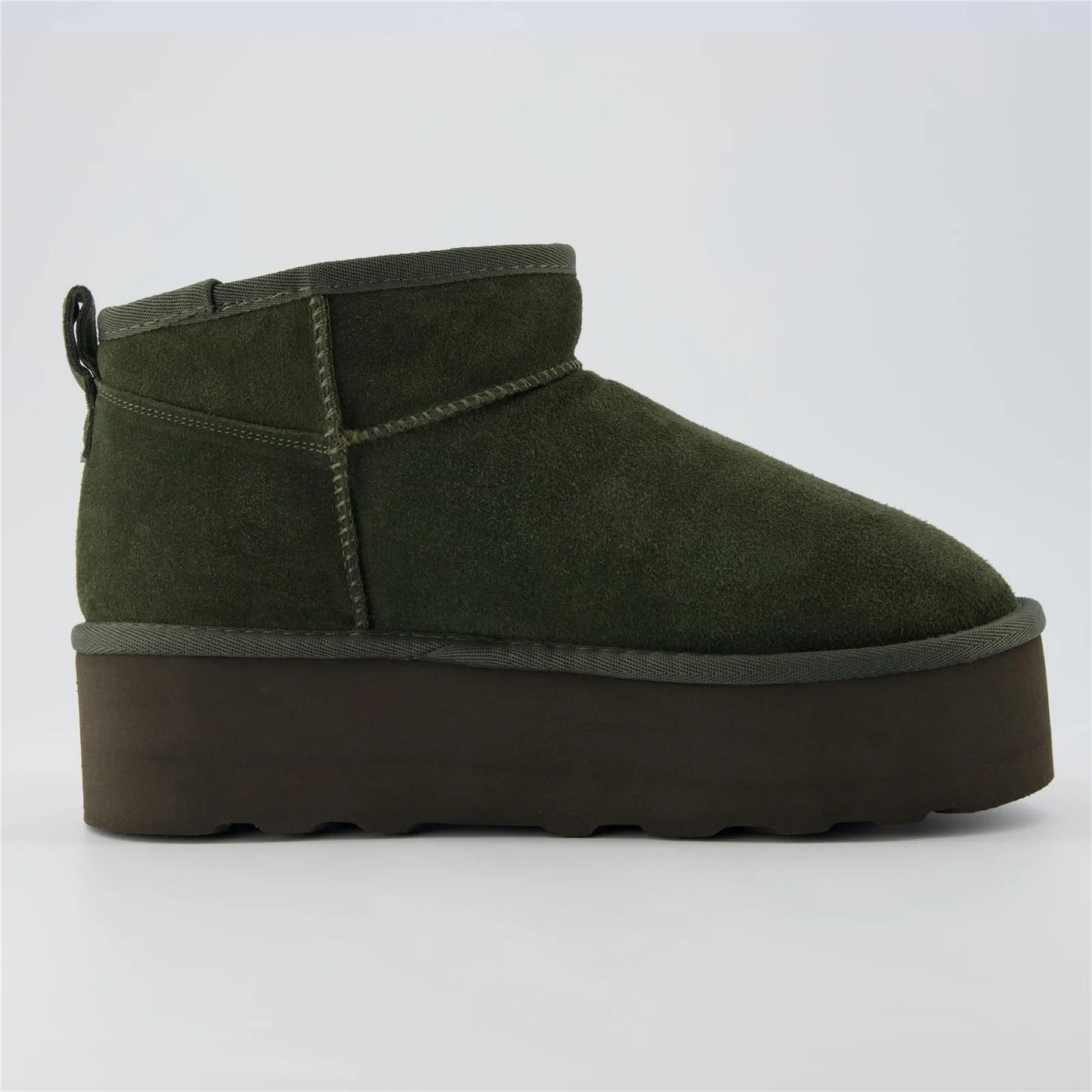 Cushionaire Hip 2 Genuine Suede Ankle Boots for Women Green Size 11M Brand New!