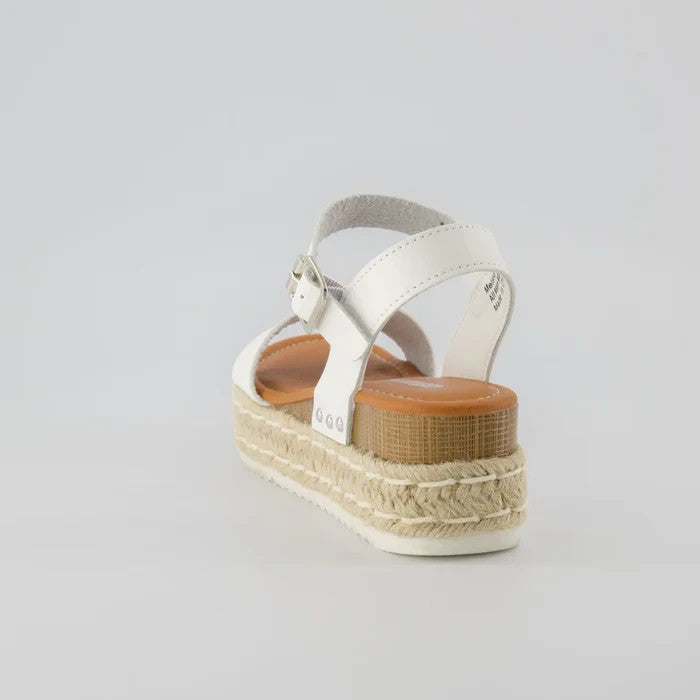 CUSHIONAIRE Melissa Platform Wedge Sandal White Size 8.5M Brand New!