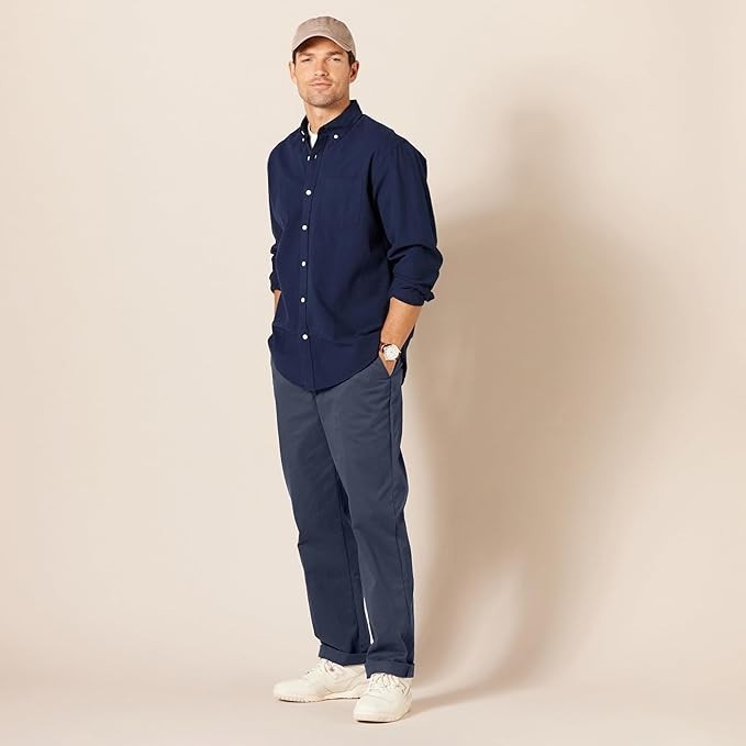 Amazon Essentials Men Classic-Fit Wrinkle-Resistant Flat-Front Chino Pant 36X34