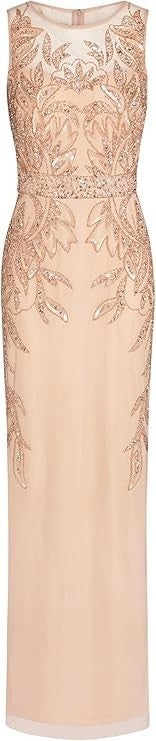 Adrianna Papell Women's Beaded Column Long Dress New with Tags!