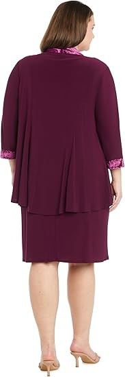 R&M Women's Elegant Jacket & Dress W/Detachable Necklace New with Tags!