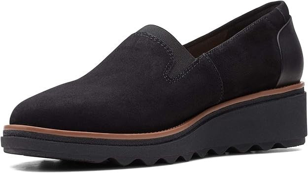 Clarks Women's Sharon Dolly Black Suede Size 8 Brand New!