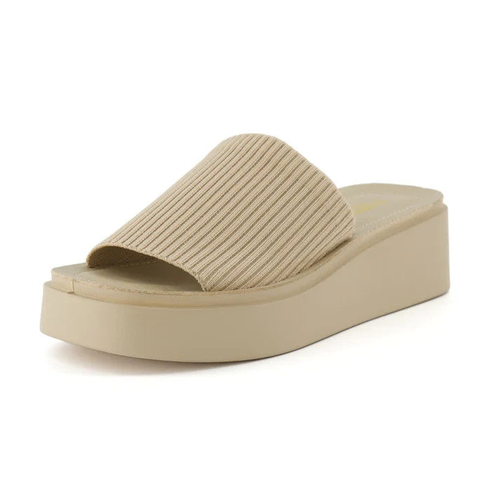 CUSHIONAIRE Pim Knit Platform Sandal TAUPE WEAVE Size 11M Brand New!