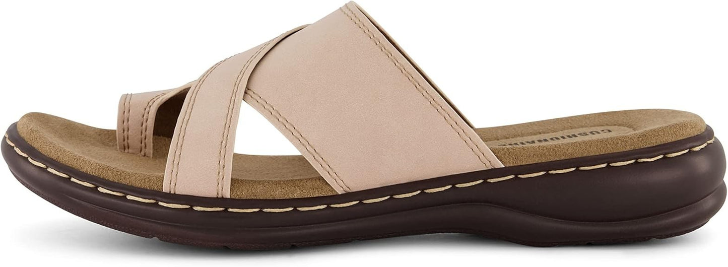 CUSHIONAIRE Women's Blare Sandals BLUSH Size 8W Brand New!