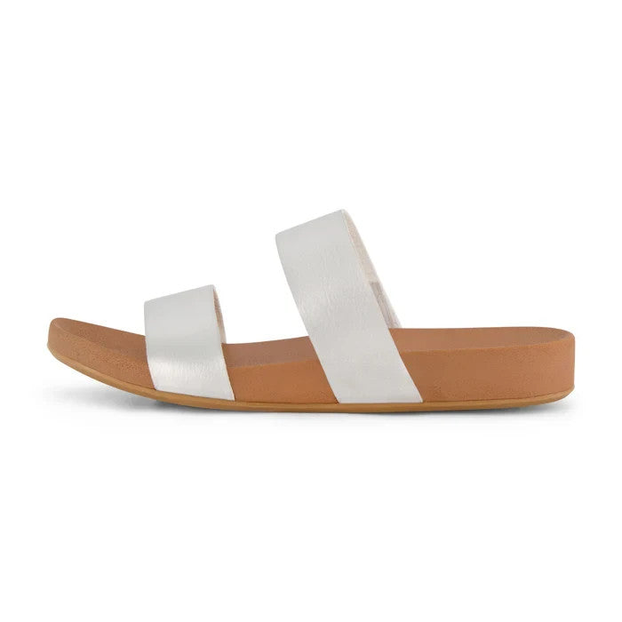 CUSHIONAIRE Josie Two Band Footbed Sandal Size 6.5M