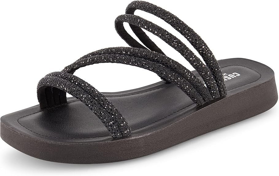 CUSHIONAIRE Women's Athena rhinestone sandal Size 7.5M Brand New!