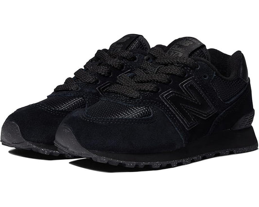 New Balance Kid's 574 Core Bungee Sneaker Black Size 6.5M Toddler