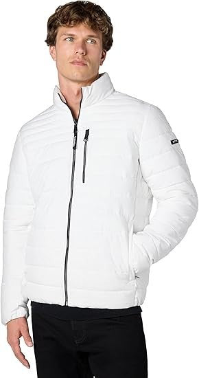 Calvin Klein Men's Classic Full Zip Down Puffer Coat White Size XL New With Tags