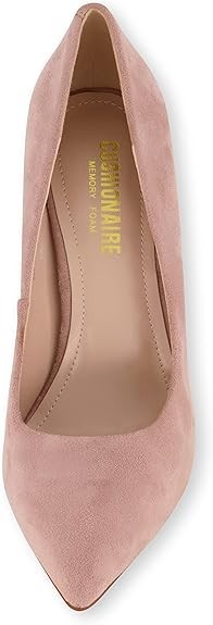 CUSHIONAIRE Women's Alta Dress Pump Blush Suede Size 6M Brand New!