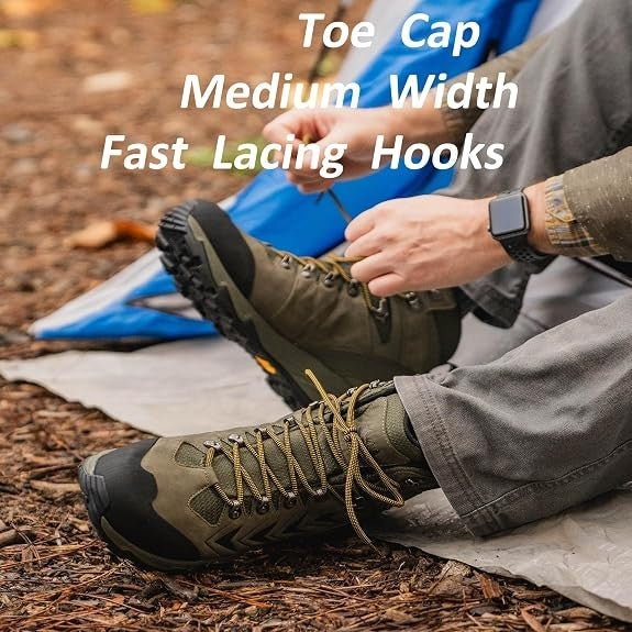 BOTAS PRO Men's Waterproof Hiking Boots, 6 Inch Slip Resistant New with Tags!