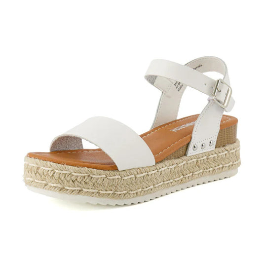 CUSHIONAIRE Melissa Platform Wedge Sandal White Size 8.5M Brand New!