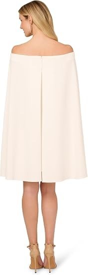 Adrianna Papell Women's Off Shoulder Cape Dress 18 New with Tags!