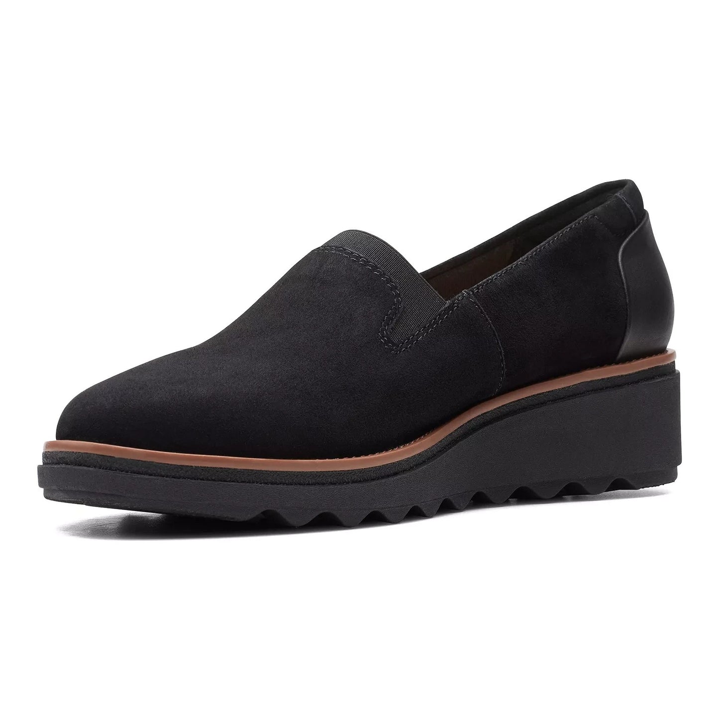 Clarks Sharon Dolly Women's Suede Loafers BLACK SUEDE Size 9.5M Brand New!