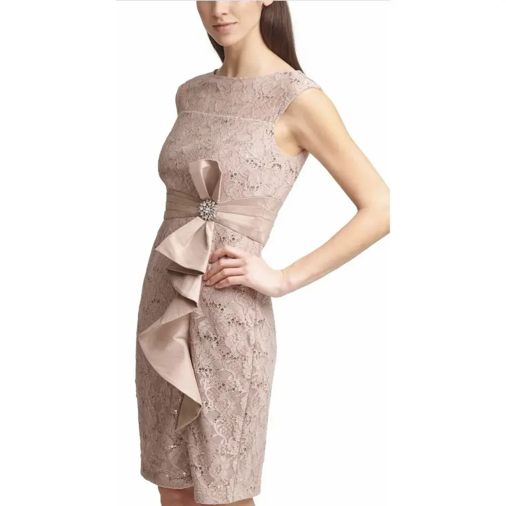 Jessica Howard Women's Mini Lace Sheath Boat Neck Dress New with Tags!
