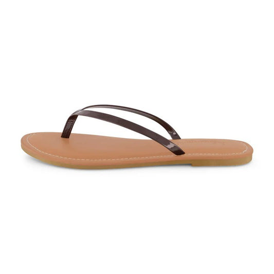 CUSHIONAIRE Cora Thong Sandal Brown Size 7.5M Brand New!